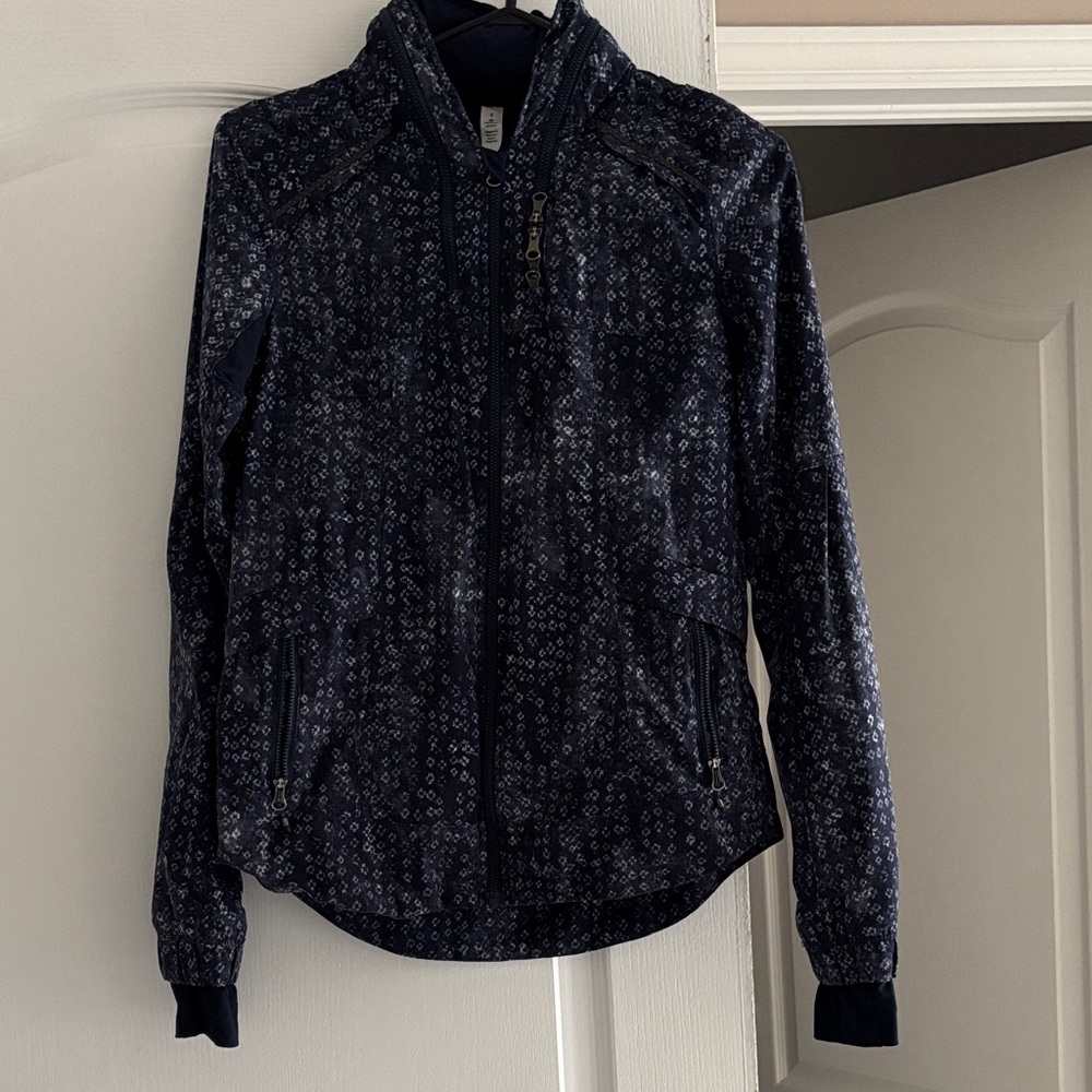 Lululemon Athletica Dark Blue Patterned Jacket